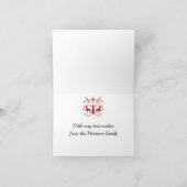 Kerst Nordic bos scène met rendieren. Feestdagen Kaart (Binnen)