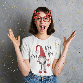 Kerst Nordic Gnome Ho Ho Ho T-shirt