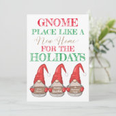 Kerst Nordic Gnome Nieuw Huis voor de Feestdagen Aankondiging (Staand voorkant)