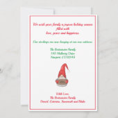 Kerst Nordic Gnome Nieuw Huis voor de Feestdagen Aankondiging (Achterkant)