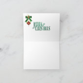 Kerst Notecard gloeiende lichtkaarsen initiaal A Feestdagen Kaart (Binnen)