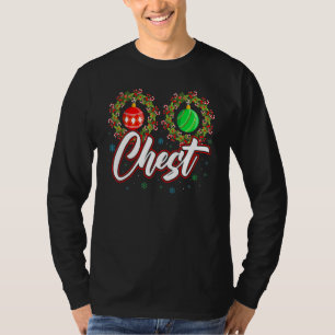 Kerst Noten Kerstmis Bijpassende Koppel Kastanje T-shirt