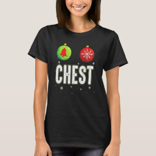 Kerst Noten Kerstmis Bijpassende Koppel Kastanje T-shirt