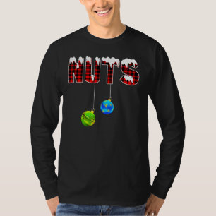 Kerst Noten Kerstmis T Matching Koppel Kastanjes T-shirt