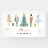 Kerst Notenkraker Baby Shower Spandoek (Horizontaal)