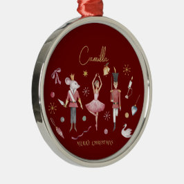 Kerst Notenkraker Ballerina grillige Kinder naam Metalen Ornament