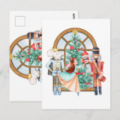 Kerst Notenkraker Ballerina Muis Koning Briefkaart (Voorkant / Achterkant)
