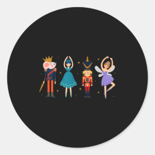 Kerst Notenkraker Ballet - Notenkraker Ronde Sticker