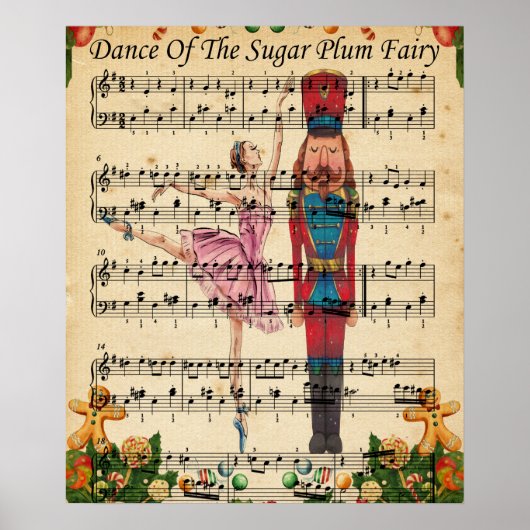 Kerst Notenkraker Ballet Poster (Voorkant)