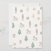 Kerst Notenkraker Ballet Roze waterverf baby s Kaart (Achterkant)