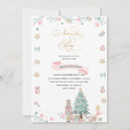 Kerst Notenkraker Ballet Roze waterverf baby s Kaart