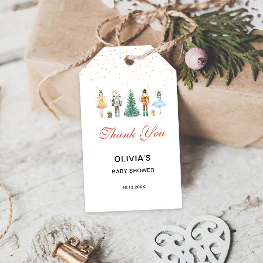 Kerst Notenkraker Bedankt Cadeaulabel