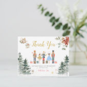 Kerst Notenkraker Bruidsfeest Tea Bedankkaart (Staand voorkant)