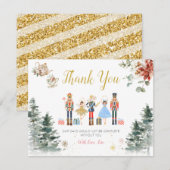 Kerst Notenkraker Bruidsfeest Tea Bedankkaart (Voorkant / Achterkant)