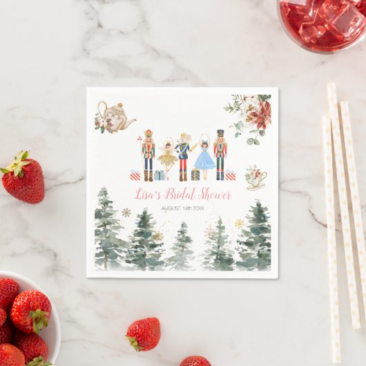 Kerst Notenkraker Bruiloft Thee Papieren Servies Servet (Insitu)