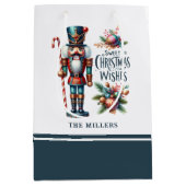 Kerst Notenkraker Candy Cane Kerstwensen Medium Cadeauzakje (Voorkant)