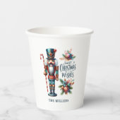 Kerst Notenkraker Candy Cane Kerstwensen Papieren Bekers (Voorkant)