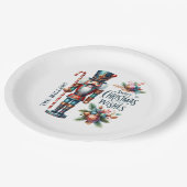 Kerst Notenkraker Candy Cane Kerstwensen Papieren Bordje (Gekanteld)