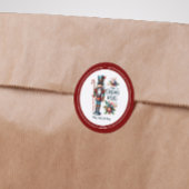 Kerst Notenkraker Candy Cane Kerstwensen Ronde Sticker