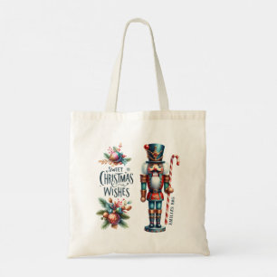 Kerst Notenkraker Candy Cane Kerstwensen Tote Bag