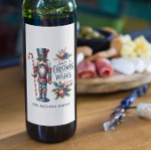 Kerst Notenkraker Candy Cane Kerstwensen Wijn Etiket