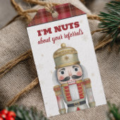Kerst Notenkraker Dol op Uw Referenties Cadeaulabel