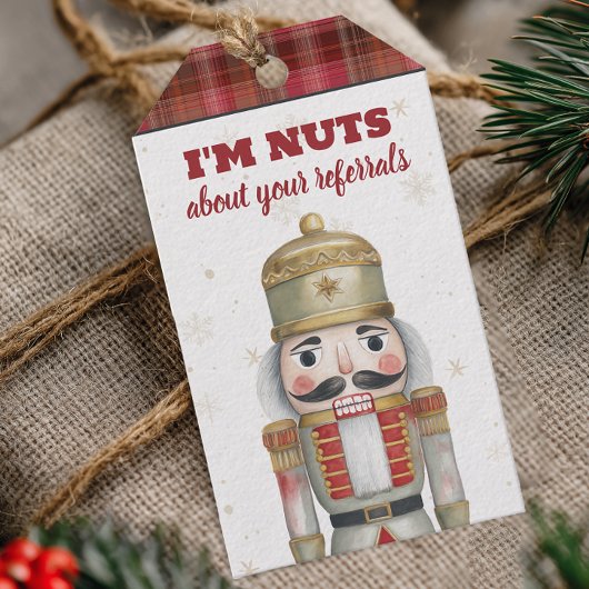 Kerst Notenkraker Dol op Uw Referenties Cadeaulabel