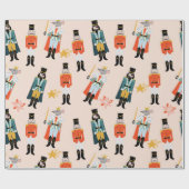 Kerst Notenkraker Folk Art Cadeaupapier (Vlak)