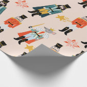 Kerst Notenkraker Folk Art Cadeaupapier (Hoek)