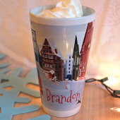 Kerst Notenkraker Gepersonaliseerde Naam Rood Latte Mok