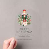 Kerst Notenkraker Groene Festiviteiten Acryl Uitnodigingen (Insitu (Draagbaar))