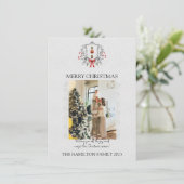 Kerst Notenkraker Holly Lijst met Foto Feestdagenkaart (Staand voorkant)