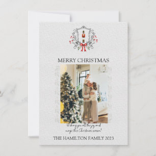 Kerst Notenkraker Holly Lijst met Foto Feestdagenkaart