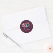 Kerst Notenkraker Huisdieren Rood Ronde Sticker (Envelop)