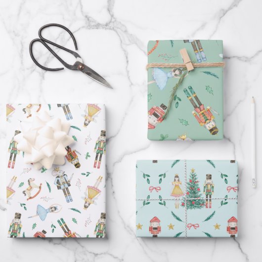 Kerst Notenkraker Inpakpapier Vel (Voorkant)
