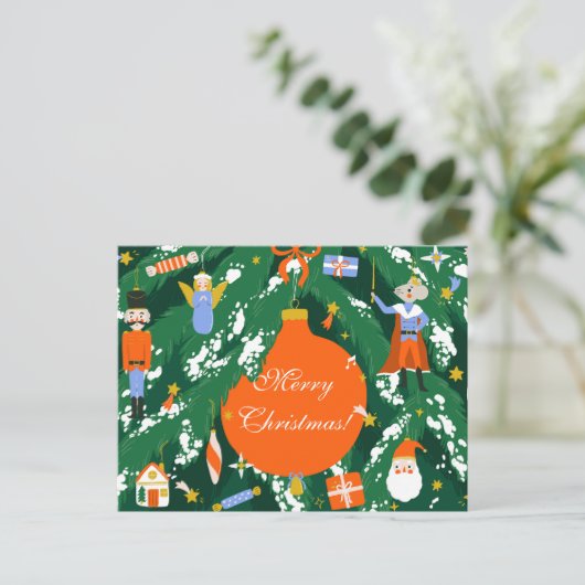 Kerst Notenkraker Karakters Briefkaart (Staand voorkant)