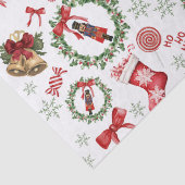 Kerst Notenkraker Kousen Rood Weefselpapier Tissuepapier (Detail)