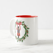 Kerst Notenkraker krans rode boog vakantie Mok (Voorkant links)