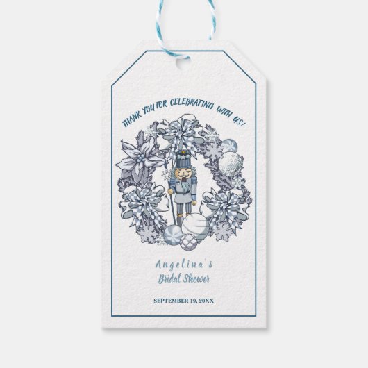 Kerst Notenkraker krans Vrijgezellenfeest Cadeaulabel (Achterkant)