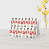 Kerst Notenkraker Kunst voor Liefdadigheidskaart Kaart (Gele Bloem)