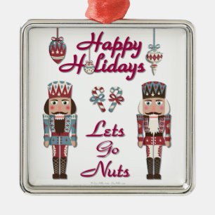 Kerst Notenkraker Laat Ons Gek Worden Metalen Ornament