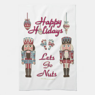 Kerst Notenkraker Laat Ons Gek Worden Theedoek