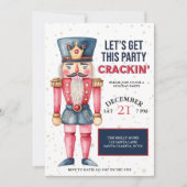 Kerst Notenkraker Laten we dit Feestje Kraken Feestdagenkaart (Voorkant)