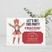 Kerst Notenkraker Laten we dit feestje kraken Feestdagenkaart (Staand voorkant)