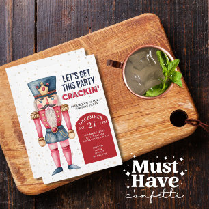 Kerst Notenkraker Laten we dit feestje kraken Feestdagenkaart