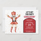 Kerst Notenkraker Laten we dit feestje kraken Feestdagenkaart (Voorkant)