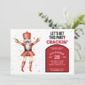 Kerst Notenkraker Laten we dit feestje kraken Feestdagenkaart (Staand voorkant)