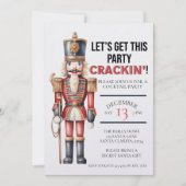 Kerst Notenkraker Laten we het Feest Starten Feestdagenkaart (Voorkant)