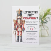 Kerst Notenkraker Laten we het Feest Starten Feestdagenkaart (Staand voorkant)