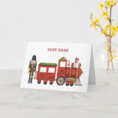 Kerst notenkraker met trein kaart (Gele Bloem)